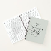 Écriture manuscrite de script du livre de recette (Intérieur)