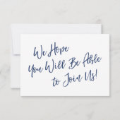 Écriture manuscrite décontractée RSVP de mariage a (Dos)