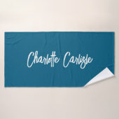 Écriture manuscrite élégante moderne (Serviette de bain)