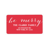 Écriture manuscrite | Étiquette de adresse de vaca (Devant)