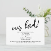 Écriture manuscrite Faire-part de Humour de Mariag (Debout devant)