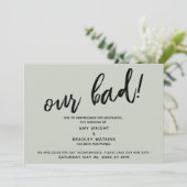 Écriture manuscrite Mariage reportée carte Humour (Debout devant)