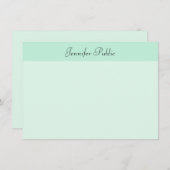 Écriture manuscrite Mention verte Modèle moderne (Devant / Derrière)