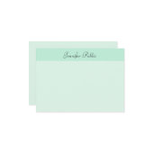 Écriture manuscrite Mention verte Modèle moderne (Devant/Arrière en situation)