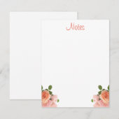 Écriture manuscrite Modèle aquarelle Floral (Devant / Derrière)