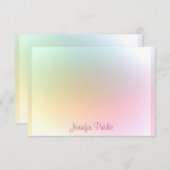 Écriture manuscrite Modèle colorée moderne Texte d (Devant / Derrière)