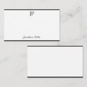 Écriture manuscrite Modèle Monogramme simple (Devant / Derrière)
