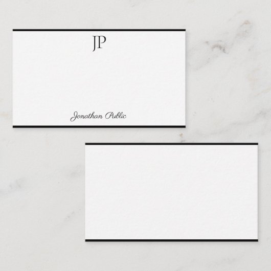 Écriture manuscrite Modèle Monogramme simple (Devant / Derrière)