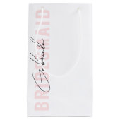 Écriture manuscrite moderne et élégante Sac rose D (Devant)