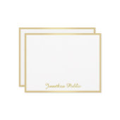 Écriture manuscrite moderne Gold Script Nom Modèle (Devant/Arrière en situation)