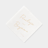Écriture manuscrite moderne Mariage blanc et or (Droite)