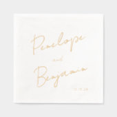 Écriture manuscrite moderne Mariage blanc et or (Recto)