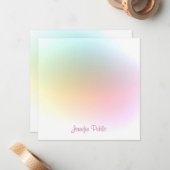 Écriture manuscrite moderne Script Modèle coloré t (Devant/Arrière en situation)