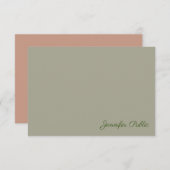 Écriture manuscrite Nom du monogramme Modèle de co (Devant / Derrière)