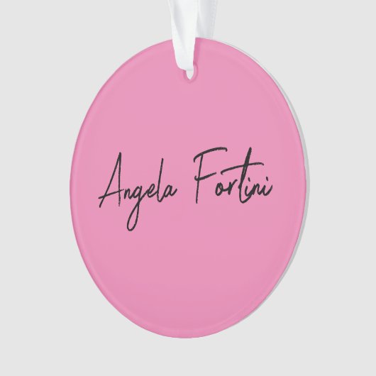 Écriture manuscrite Nom professionnel simple rose (devant)