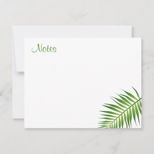 Écriture manuscrite Palm Feuille Modèle Floral (Devant)