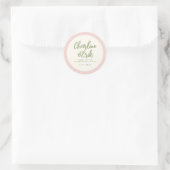 Écriture manuscrite Pinky RetroWedding Sticker rec (Sac)