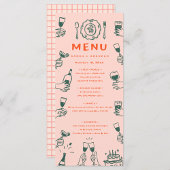 Écriture manuscrite Retro Mariage Menu