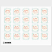 Écriture manuscrite Sticker rectangulaire RetroWed (Feuille)