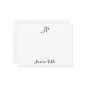 Écriture manuscrite Texte Monogramme Modèle classi (Devant/Arrière en situation)