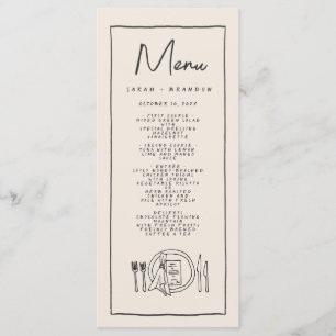 Écriture manuscrite Typographie Retro Mariage Menu