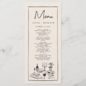 Écriture manuscrite Typographie Retro Mariage Menu (Devant)