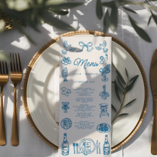 Écriture manuscrite Typographie Retro Mariage Menu