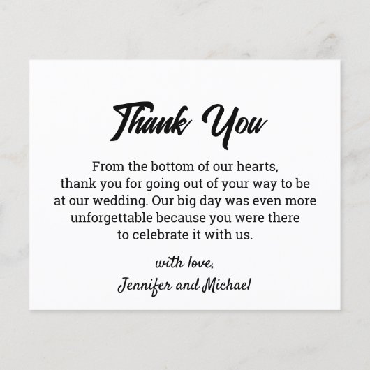 écriture mariage design 3 photos carte de collage (Dos)