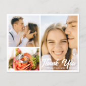 écriture mariage design 3 photos carte de collage (Devant)