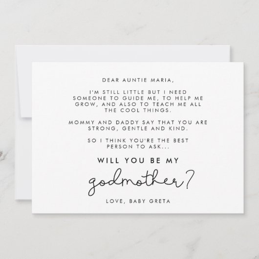 Écriture mignonne Seras-tu ma carte Godmère (Devant)