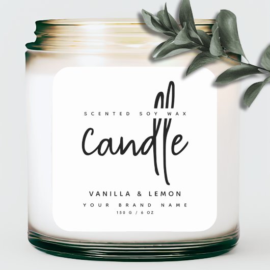 Écriture minimaliste blanc produit étiquette autoc