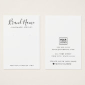 Écriture moderne ajouter le logo carte d'affichage (Devant & derrière)