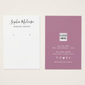 Écriture moderne ajouter le logo carte d'affichage (Devant & derrière)