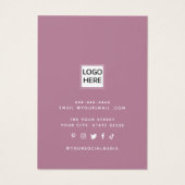 Écriture moderne ajouter le logo carte d'affichage (Dos)