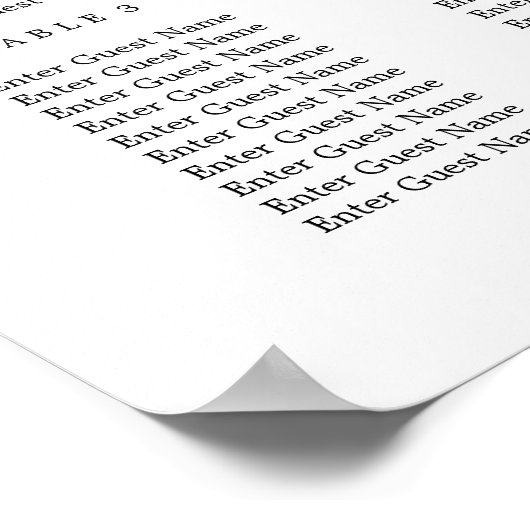 Écriture moderne ÉDITABLE COULEUR Siège Poster du (Coin)