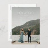 Écriture moderne Enregistrer la date Carte postale (Devant / Derrière)