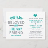 Écriture moderne Faire-part de mariage chrétienne (Devant)