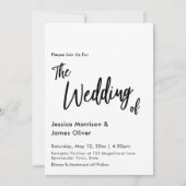 Écriture moderne Faire-part de mariage simple (Devant)