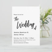 Écriture moderne Faire-part de mariage simple (Debout devant)