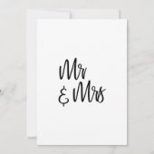 Écriture moderne Faire-part de mariage simple (Dos)
