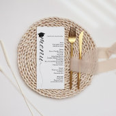 Écriture moderne Graduation dîner menu