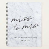 Écriture Moderne Mariage de Mlle à Mme sur Marbre (Devant)