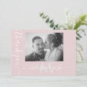 Écriture Moderne Merci Cartes de Mariage Couple Ph (Debout devant)
