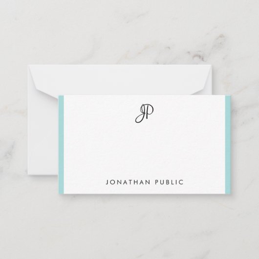 Écriture moderne Monogramme Modèle Minimaliste (Devant)