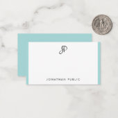 Écriture moderne Monogramme Modèle Minimaliste (Devant/Arrière en situation)