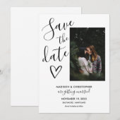Écriture Moderne Save The Date (Devant / Derrière)