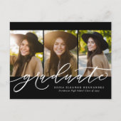 Écriture moderne trois invitation de graduation ph (Devant)