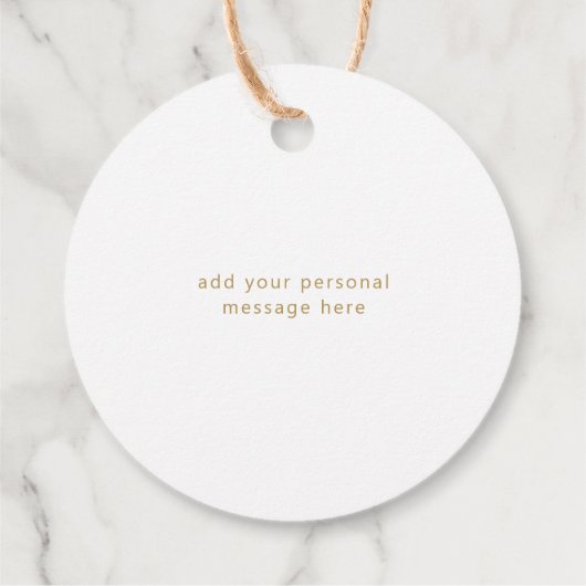 Écriture moderne typographie Noël étiquette cadeau (Dos)