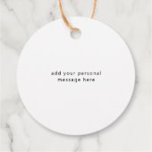 Écriture moderne typographie Noël étiquette cadeau (Dos)