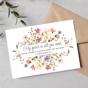 Écriture monogramme Fleur sauvage chrétienne